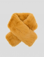 Mustard fur-effect collar