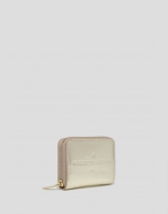 Gold metalized leather coin purse