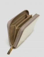 Gold metalized leather coin purse