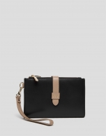 Cartera doble piel negra