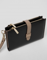 Cartera doble piel negra