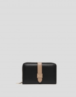 Cartera piel negra