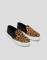 Animal print slip-ons