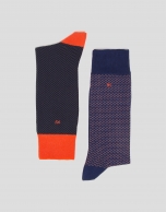 Pack calcetines espiga/jacquard corbatero