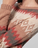 Mink-colored sweater with design