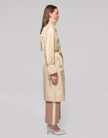 Long ivory trench coat