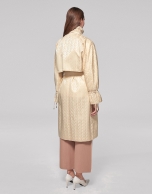 Long ivory trench coat