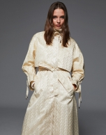 Long ivory trench coat