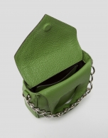 Green leather Claude mini shoulder bag