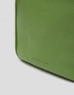 Green leather Claude mini shoulder bag