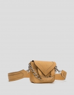 Mustard leather Claude mini shoulder bag