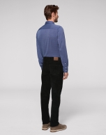 Black corduroy pants with five pockets