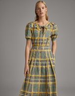 Long glen plaid skirt