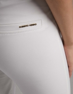 Ivory cigarette pants with high waist