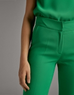 Green straight pants