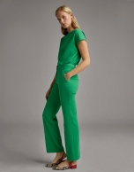 Green straight pants