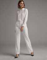 Ivory straight pants