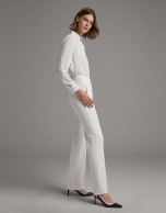 Ivory straight pants