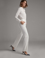 Ivory straight pants