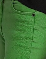 Pantalón algodón recto verde