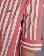 Red striped shirt with short sleeves