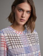 Multicolor checked shirt with long sleeves