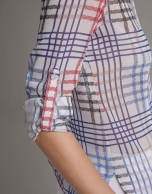 Multicolor checked shirt with long sleeves