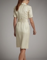 Vanilla pinstripe shirtwaist dress 