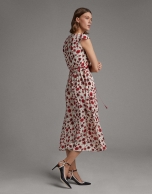 Long floral print flowing dress