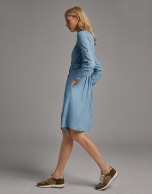 Blue shirtwaist dress