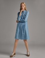 Blue shirtwaist dress