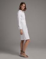 White shirtwaist dress