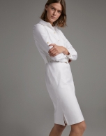 White shirtwaist dress