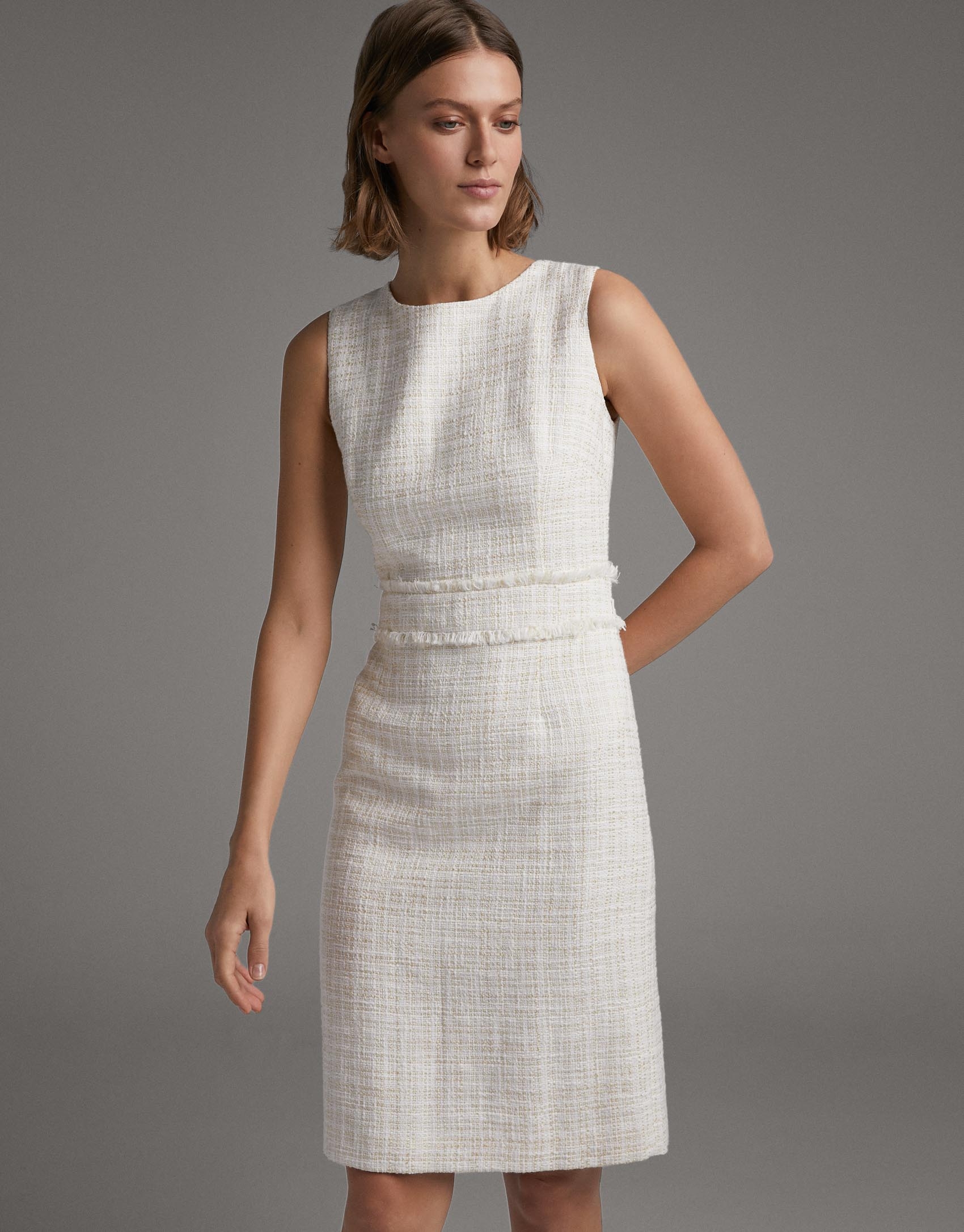 Ivory midi dress