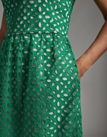 Vestido midi bordado inglés verde