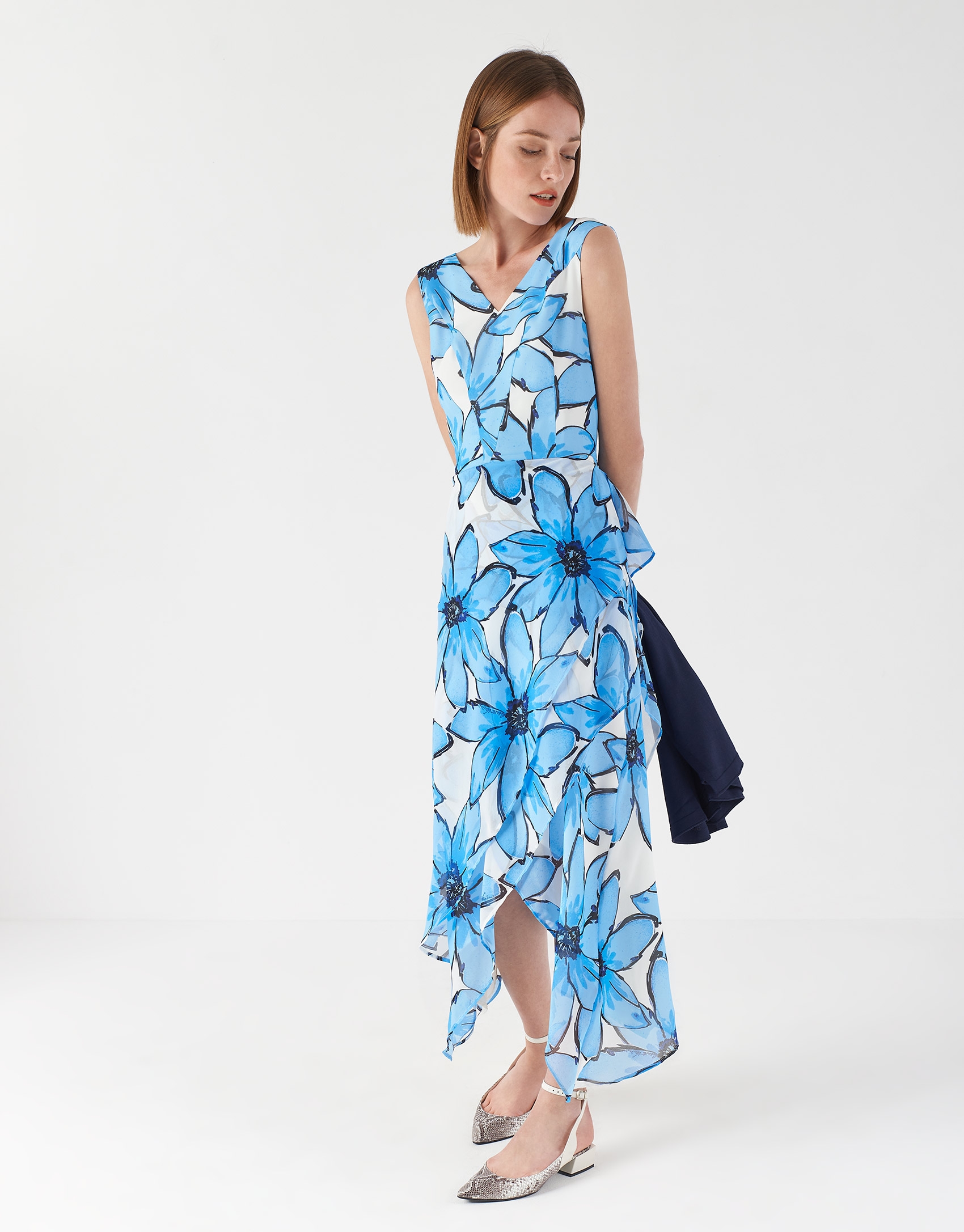 Large floral print flowing dress