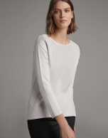 Beige sweater with French sleeves