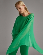 Green silk dressy shawl 