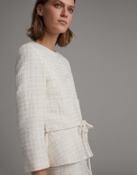 Ivory jacket with belt