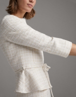 Ivory jacket with belt