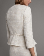 Ivory jacket with belt