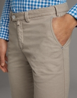 Mink structured chinos