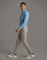 Mink structured chinos