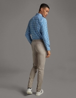 Mink structured chinos