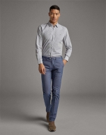 Blue structured chinos