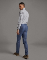 Blue structured chinos