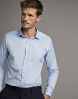 Light blue twill dress shirt