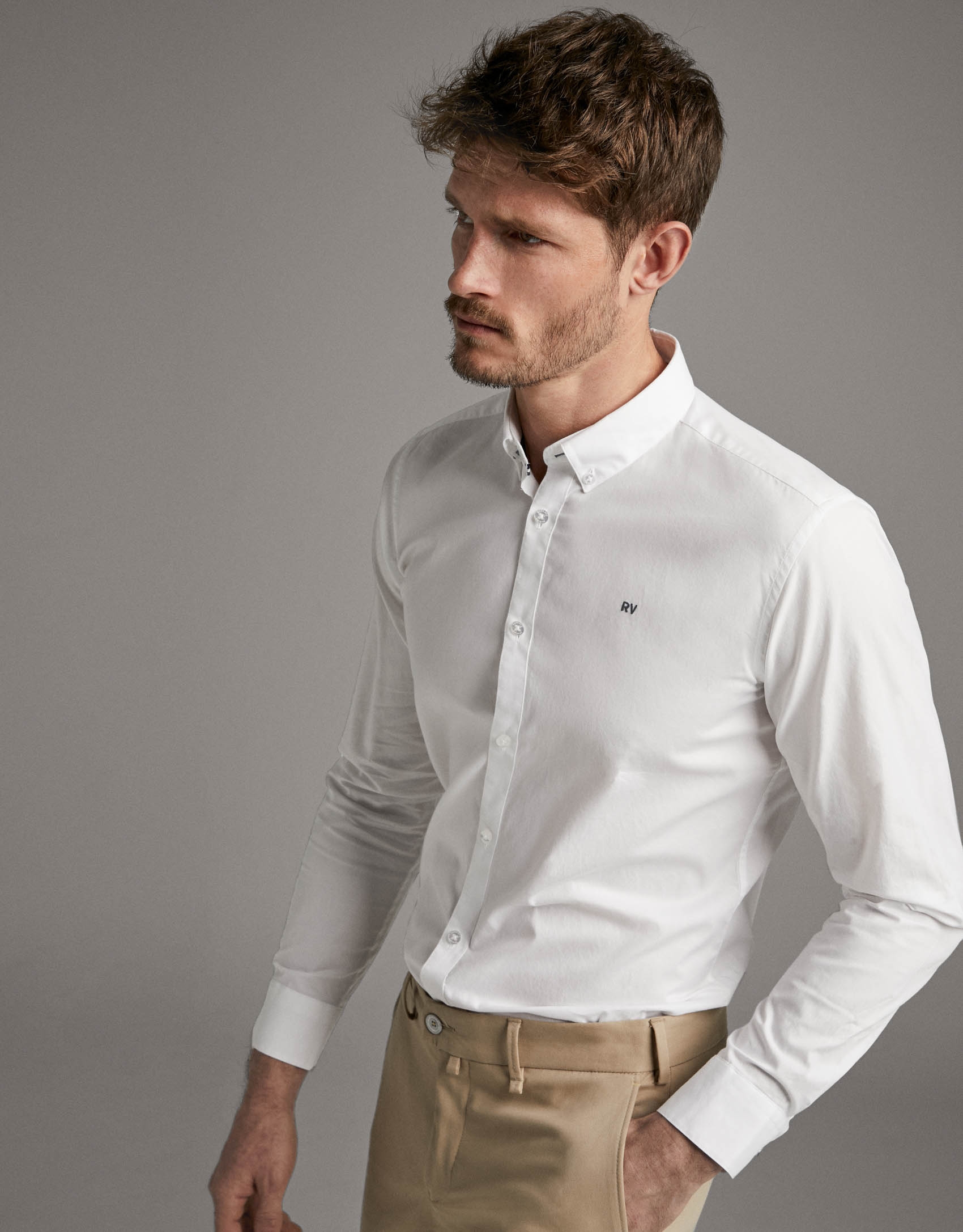 White Oxford sport shirt