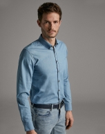 Denim, slim fit, denim sport shirt