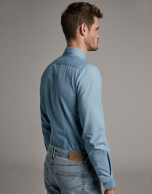 Denim, slim fit, denim sport shirt